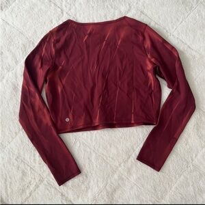 Lululemon❣️Wunder Train Cropped Long Sleeve Shirt